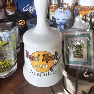 Hard Rock Cafe Acapulco White Ceramic Bell with Orange Logo